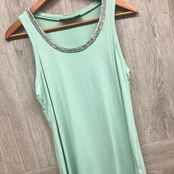 The Limited Sequin Detail Mint Tank Top BB399 - Picture 4 of 5
